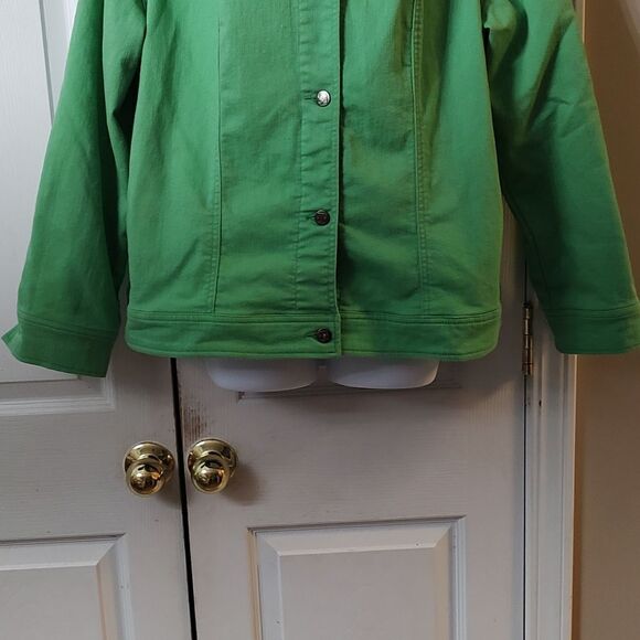 Liz Claiborne New York  light green denim jacket Sz 22W - Picture 2 of 7